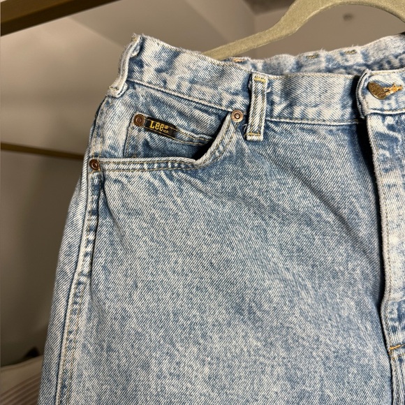 Vtg LEE Acid Wash Jeans Size 14 Medium High Rise Tapered Fit 80s/90s Y2K RARE - Picture 3 of 14
